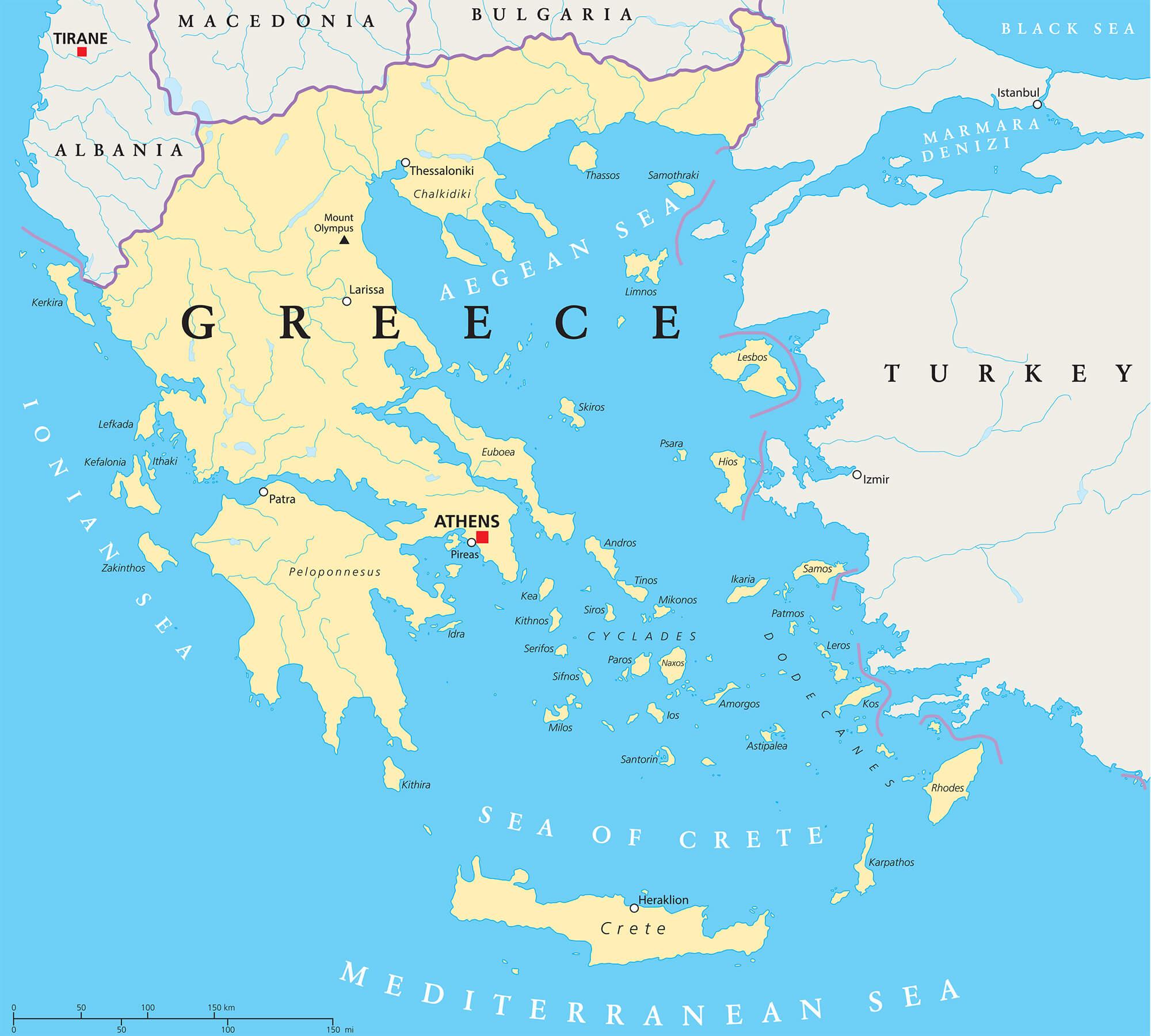 Map Of Greece Map Of Europe Europe Map Images
