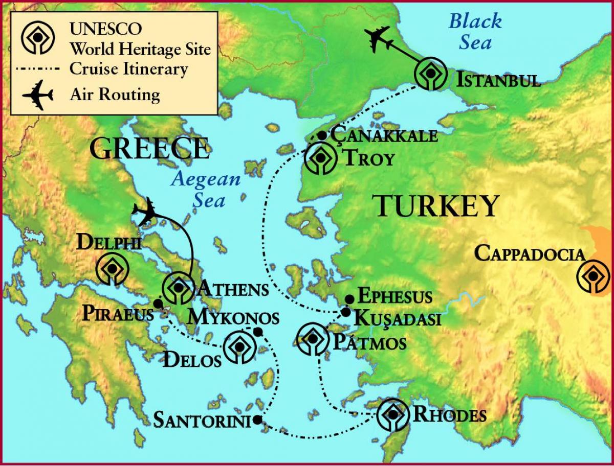 map of ancient Greece and Troy