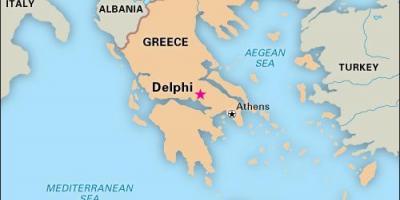 Map of Greece Delphi