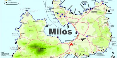 Map of milos Greece
