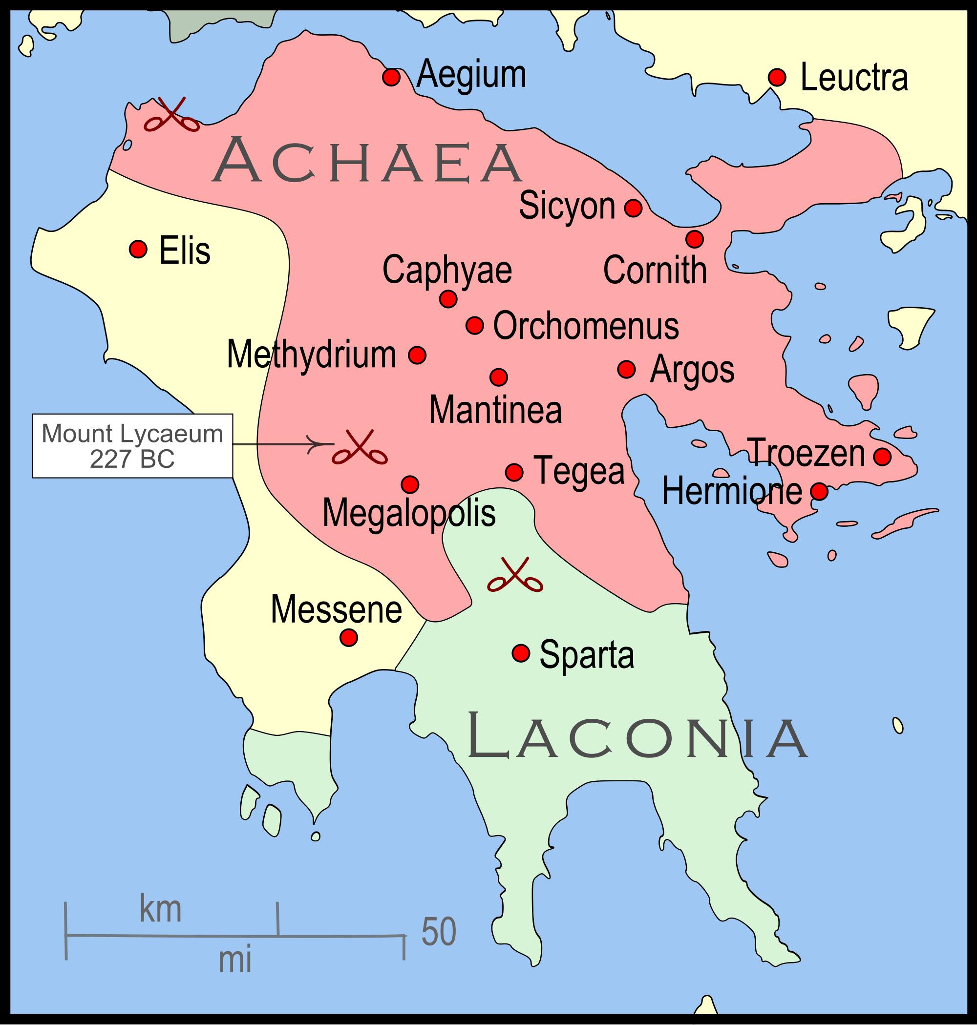 Карта спарты