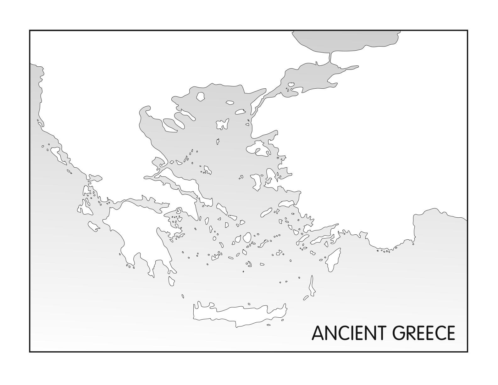 Blank map of ancient Greece - Ancient Greece blank map (Southern Pertaining To Ancient Greece Map Worksheet