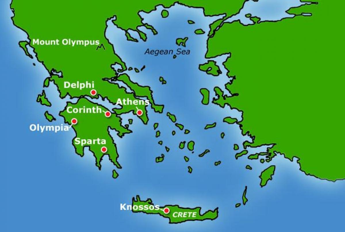Ancient Greece map ks2 - Map of ancient Greece ks2 (Southern Europe ...