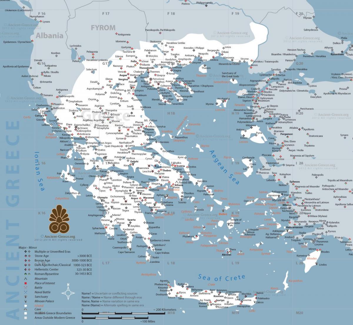 a map of ancient Greece