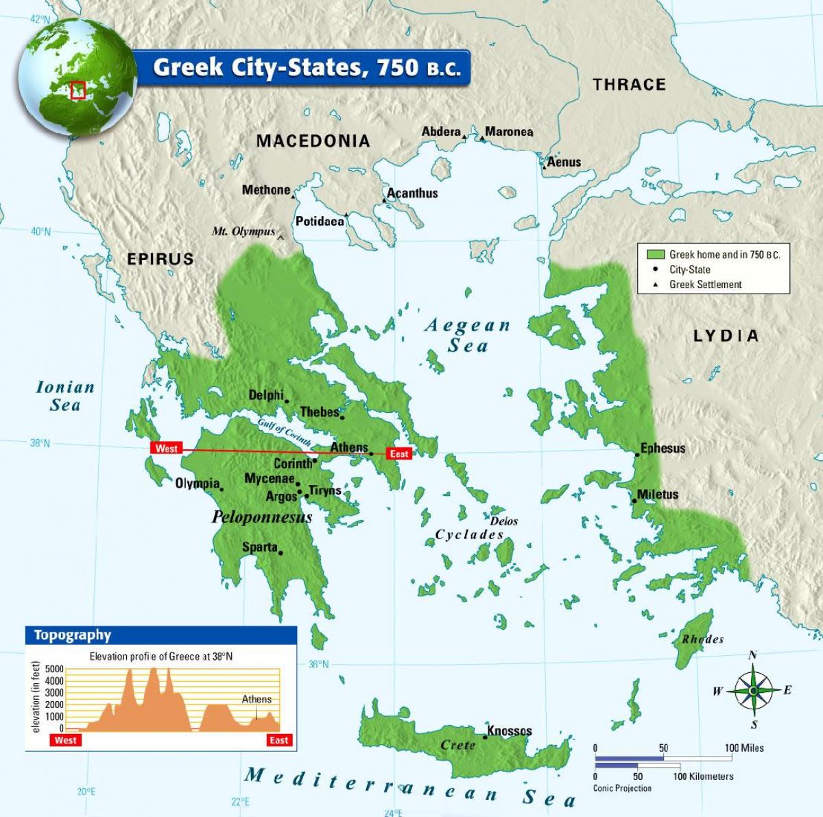Ancient Greek City States Map Map Of Ancient Greece City States