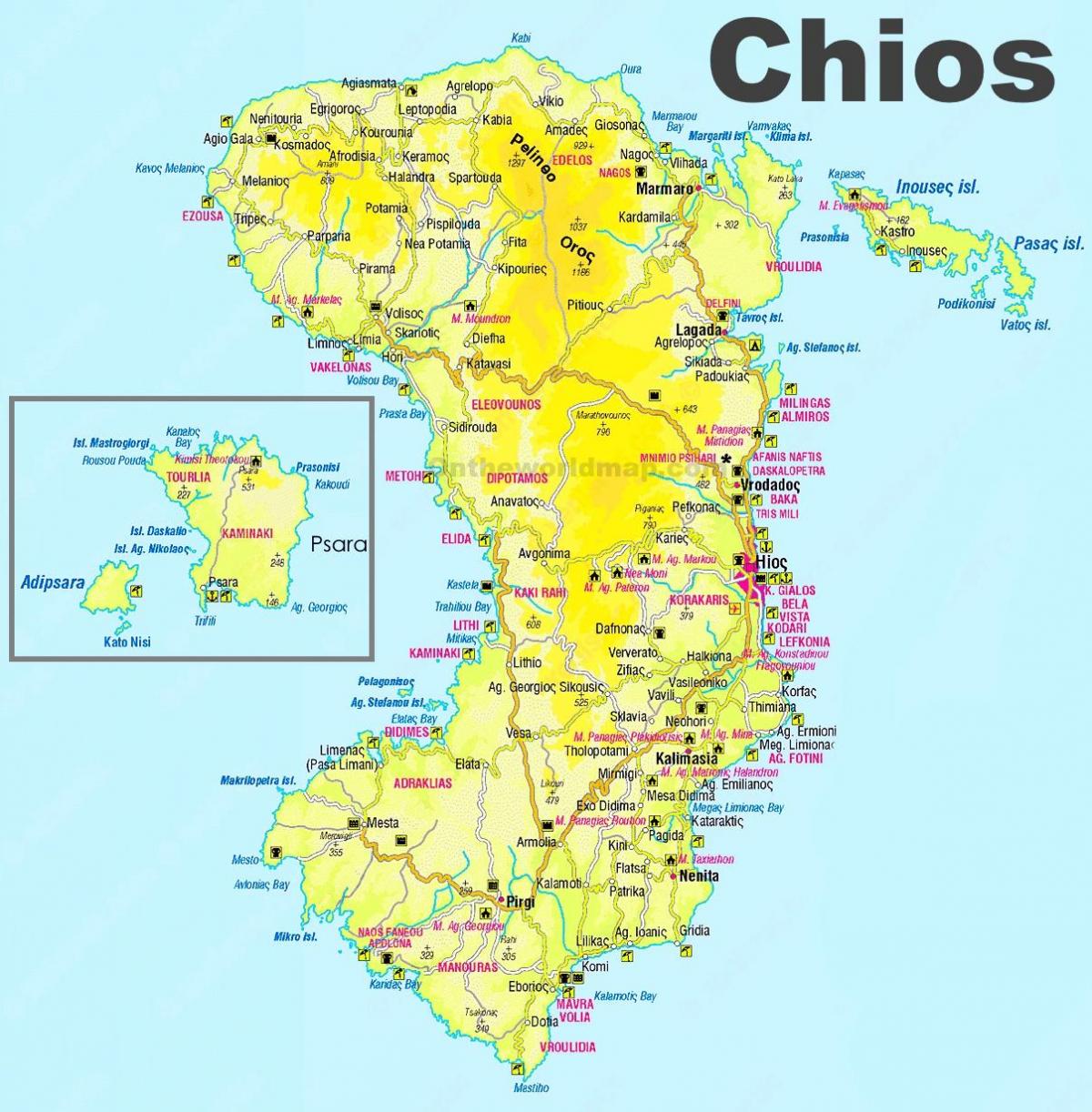 map of chios Greece