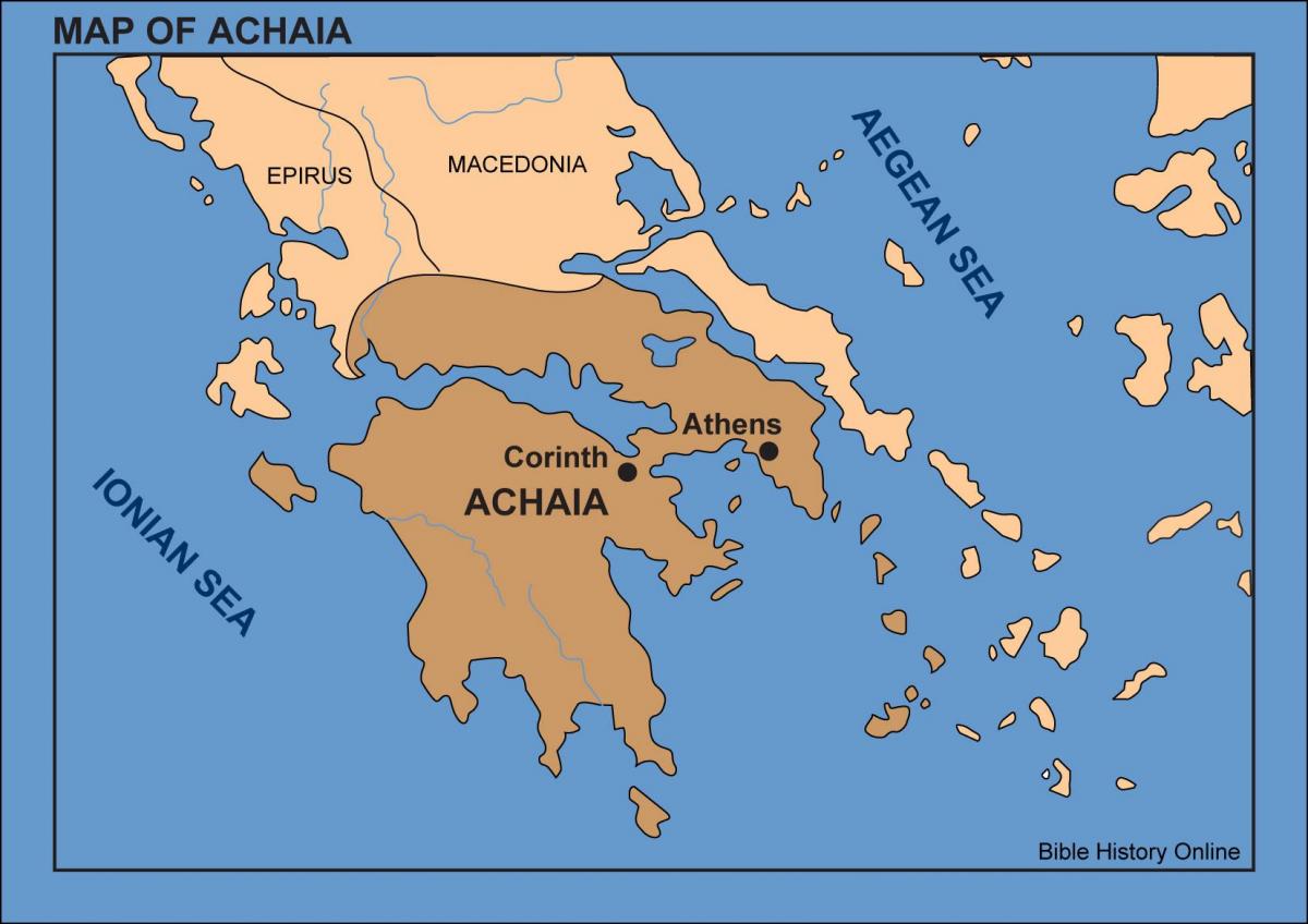 map Corinth Greece