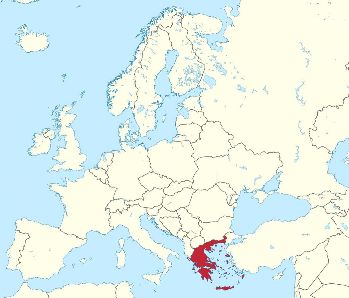 Greece on Europe map