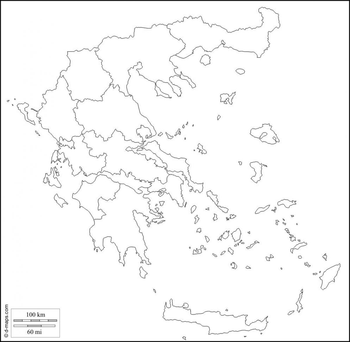 map of Greece outline