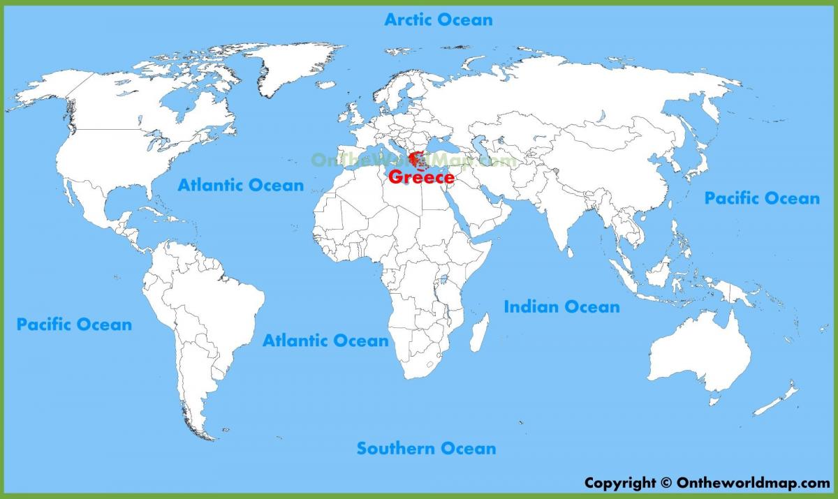 Greece on the world map