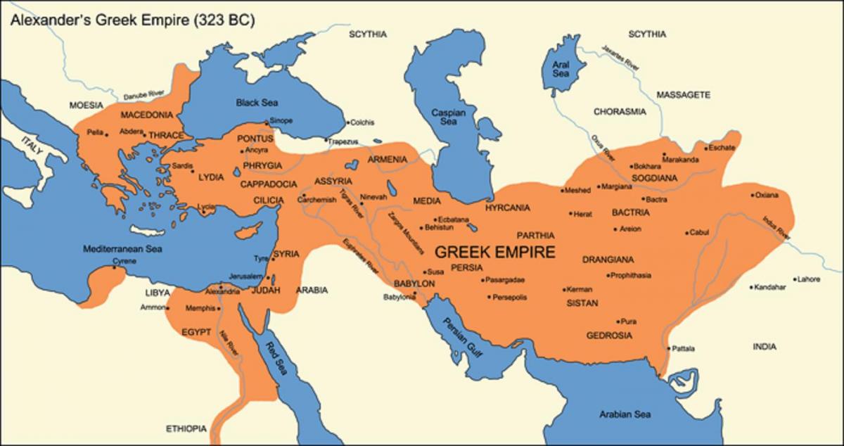 map of the Greek empire