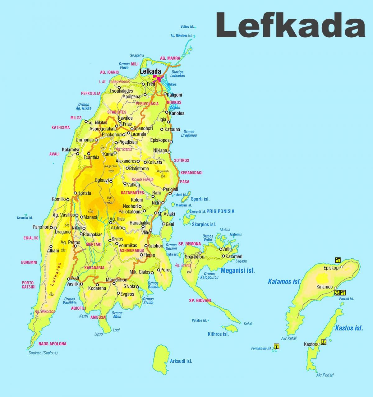 Greece Lefkada map