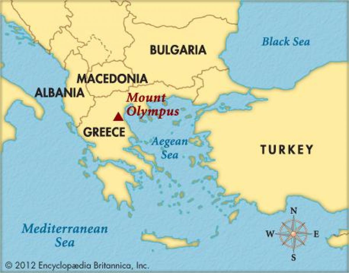 Maps Of Mount Olympus   Mount Olympus Greece Map 