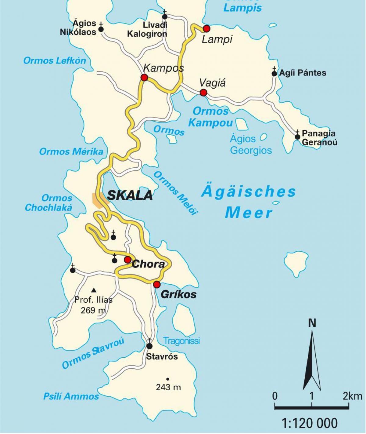 Patmos Greece Map 