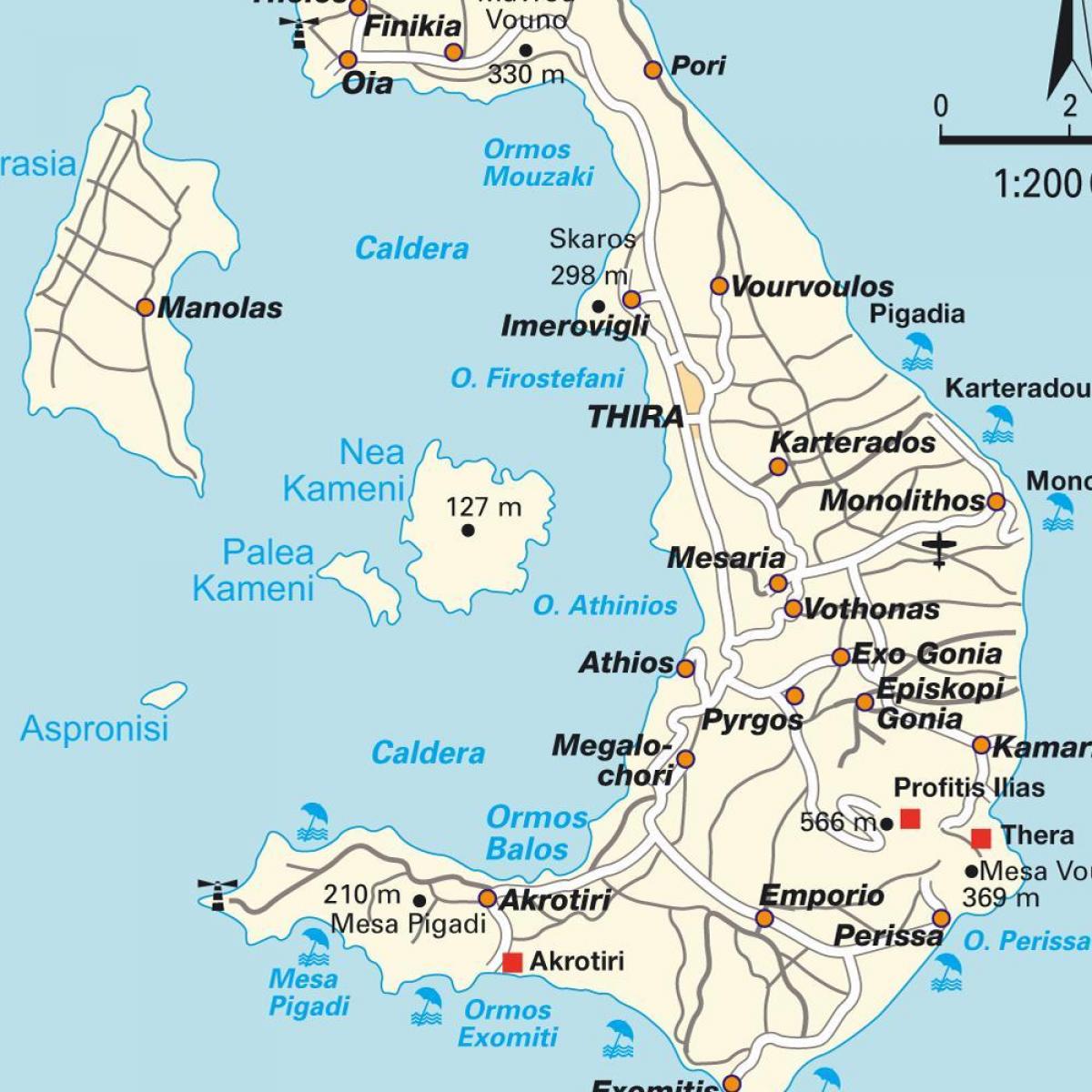 Santorini Greece Map