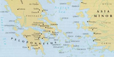 Ancient Greece and aegean world map - Map of ancient Greece and the ...