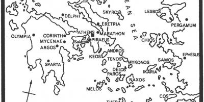 Map of ancient Greece worksheet