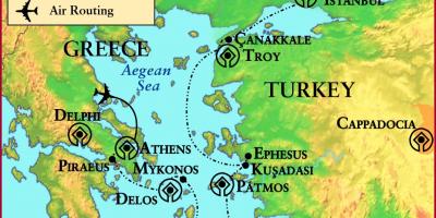 Map of ancient Greece and Troy
