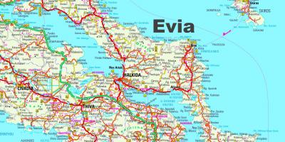 Map Evia Greece