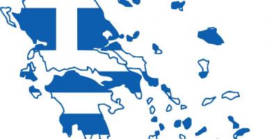Greece map flag