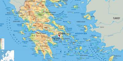 Geographical map of Greece