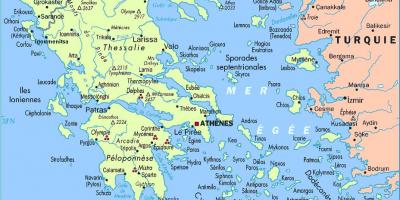 Map of Greece and surrounding area