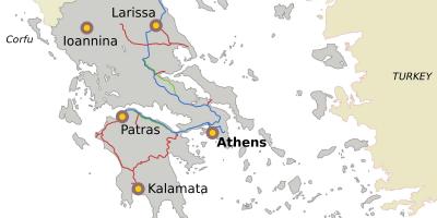 Greek railways map