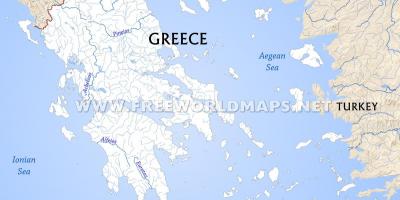 Rivers in Greece map