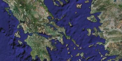 Map of Greece satellite