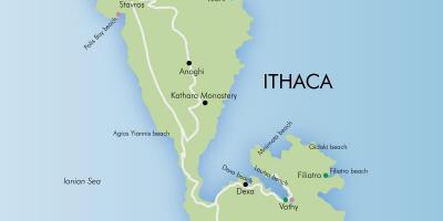 Map of Ithaca Greece