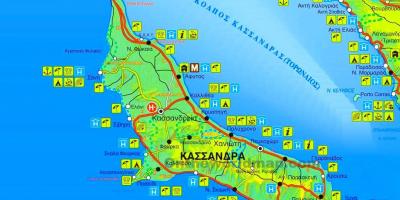 Map of kassandra Greece