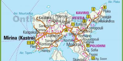 Lemnos map Greece