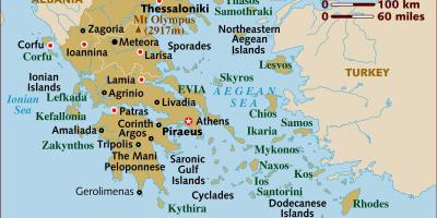 Islands of Greece map