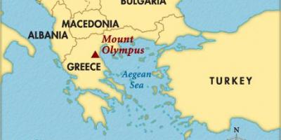 Map of mount Olympus Greece