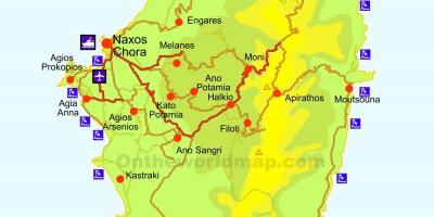 Map Naxos Greece