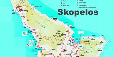 Skopelos map Greek islands