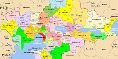 Map Thessaloniki Greece