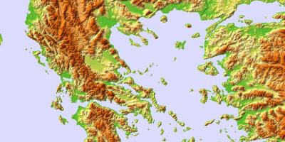 Topographic map Greece